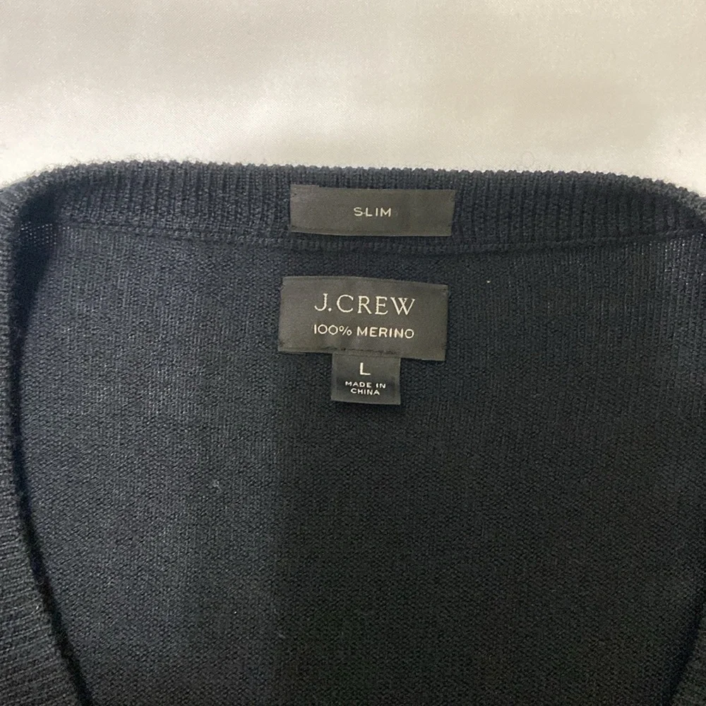 J.CREW MEN BLACK LONG SLEEVE SWEATER,